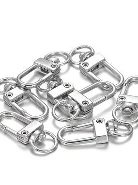 500pcs Silver Swivel Lobster Clasps - Last 500! Only $25 for Bulk DIY Jewelry Ma